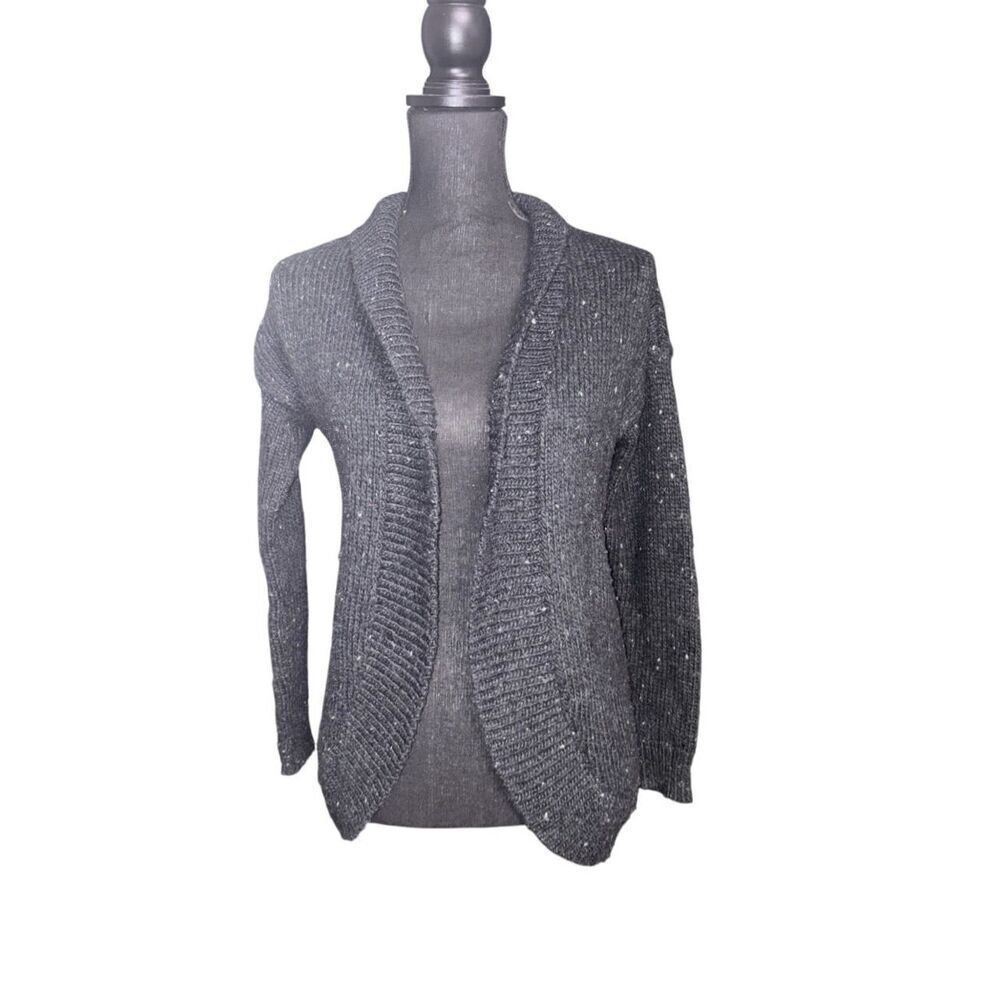 Loft Petite Marl Open Front Cardigan